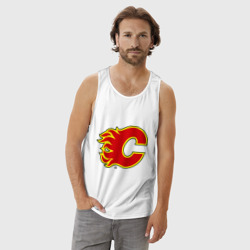 Мужская майка хлопок Calgary Flames - фото 2