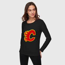 Женский лонгслив хлопок Calgary Flames - фото 2