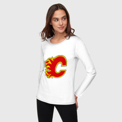 Женский лонгслив хлопок Calgary Flames - фото 2