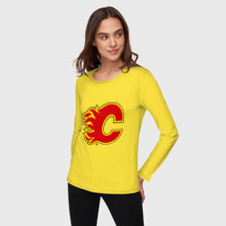 Женский лонгслив хлопок Calgary Flames - фото 2