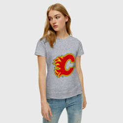 Женская футболка хлопок Calgary Flames - фото 2