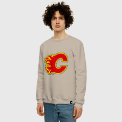 Мужской свитшот хлопок Calgary Flames - фото 2