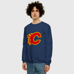 Мужской свитшот хлопок Calgary Flames - фото 2