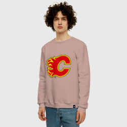 Мужской свитшот хлопок Calgary Flames - фото 2