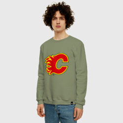 Мужской свитшот хлопок Calgary Flames - фото 2