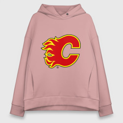 Женское худи Oversize хлопок Calgary Flames