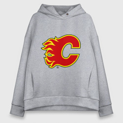 Женское худи Oversize хлопок Calgary Flames