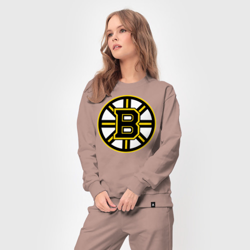 Женский костюм хлопок Boston Bruins, цвет пыльно-розовый - фото 5