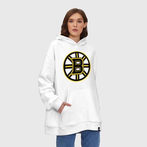 Худи SuperOversize хлопок Boston Bruins, цвет белый - фото 4