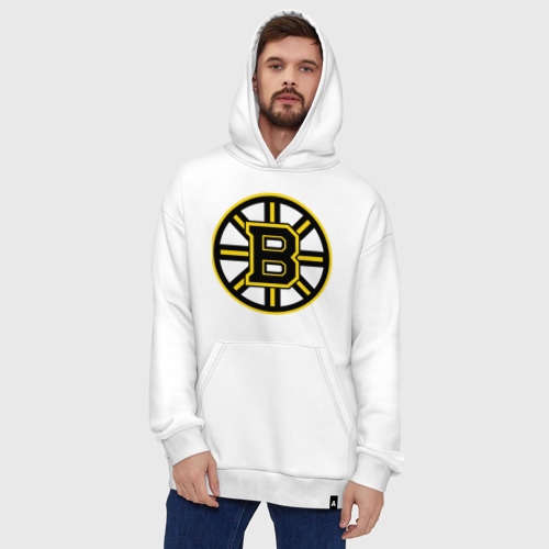 Худи SuperOversize хлопок Boston Bruins, цвет белый - фото 5