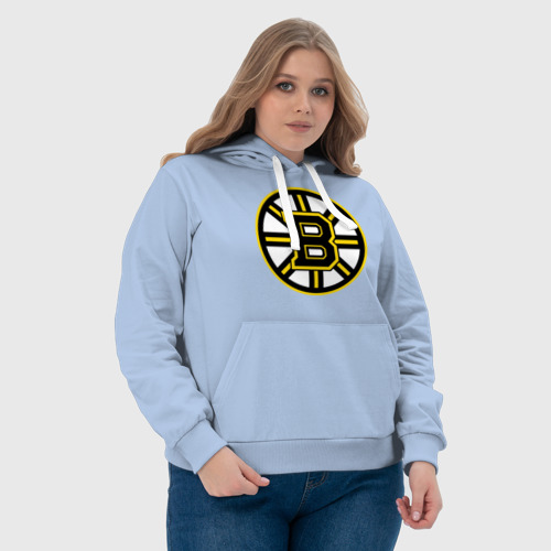 Женская толстовка хлопок Boston Bruins, цвет мягкое небо - фото 6