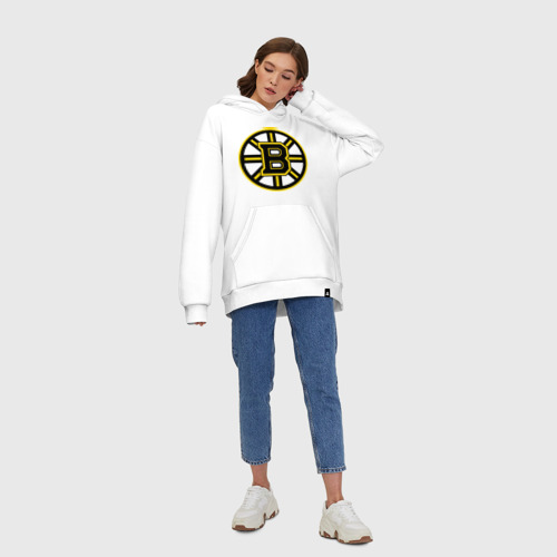 Худи SuperOversize хлопок Boston Bruins, цвет белый - фото 8