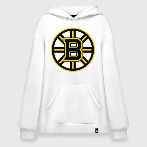 Худи SuperOversize хлопок Boston Bruins, цвет белый