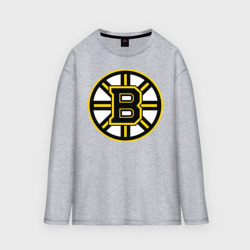 Мужской лонгслив oversize хлопок Boston Bruins