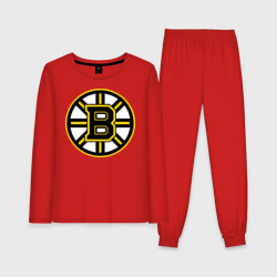 Женская пижама с лонгсливом хлопок Boston Bruins