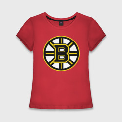 Женская футболка хлопок Slim Boston Bruins