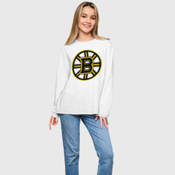 Женский лонгслив oversize хлопок Boston Bruins - фото 2