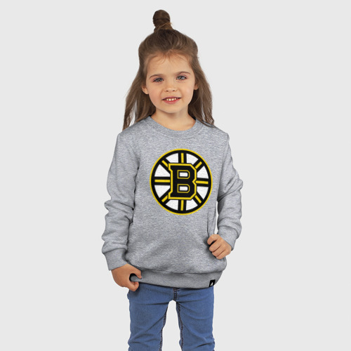 Детский свитшот хлопок Boston Bruins, цвет меланж - фото 3