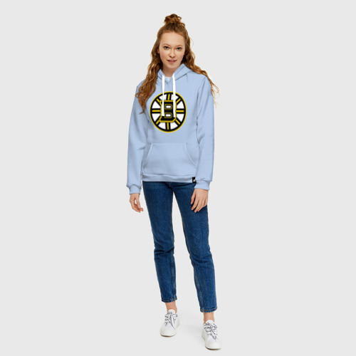 Женская толстовка хлопок Boston Bruins, цвет мягкое небо - фото 5