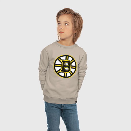 Детский свитшот хлопок Boston Bruins, цвет миндальный - фото 5