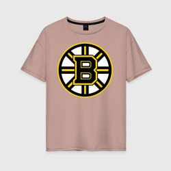 Женская футболка хлопок Oversize Boston Bruins
