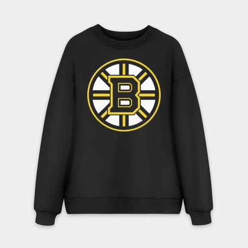 Мужской свитшот oversize без начеса хлопок Boston Bruins