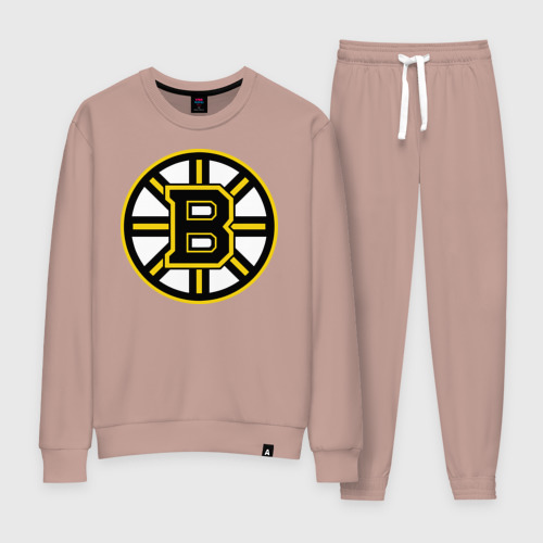 Женский костюм хлопок Boston Bruins, цвет пыльно-розовый