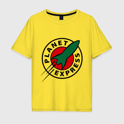 Мужская футболка хлопок Oversize Futurama 20, цвет желтый