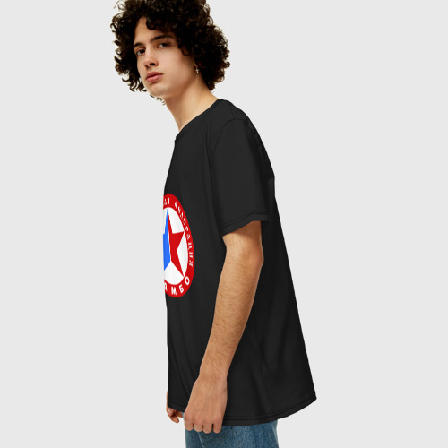 Мужская футболка хлопок Oversize Федерация самбо, цвет черный - фото 5