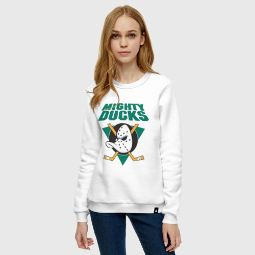 Женский свитшот хлопок Anaheim Mighty Ducks - фото 3