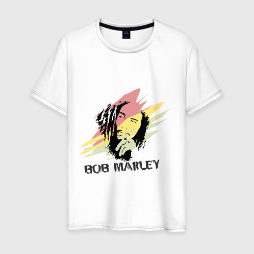 Мужская футболка хлопок Bob Marley, цвет белый