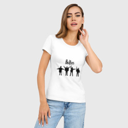 Женская футболка хлопок Slim The Beatles3 - фото 2