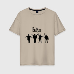Женская футболка хлопок Oversize The Beatles3