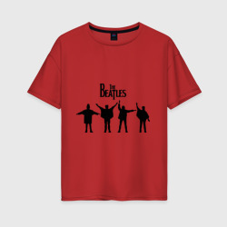 Женская футболка хлопок Oversize The Beatles(3)