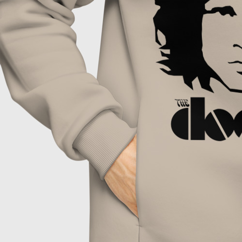 Мужское худи Oversize хлопок The Doors 2, цвет миндальный - фото 8