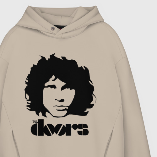 Мужское худи Oversize хлопок The Doors 2, цвет миндальный - фото 4