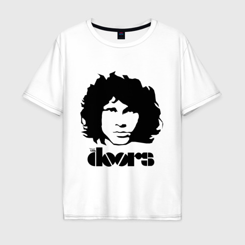 Мужская футболка хлопок Oversize The Doors 2, цвет белый