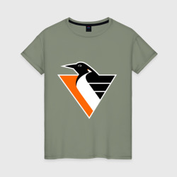 Женская футболка хлопок Pittsburgh Penguins