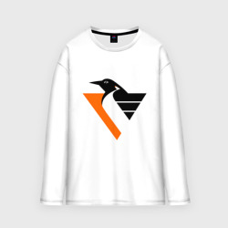 Женский лонгслив oversize хлопок Pittsburgh Penguins