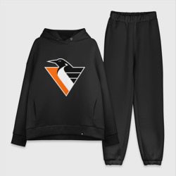 Женский костюм хлопок Oversize Pittsburgh Penguins