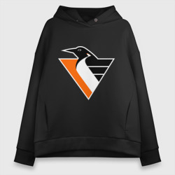 Женское худи Oversize хлопок Pittsburgh Penguins