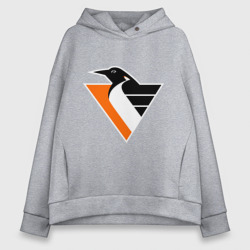 Женское худи Oversize хлопок Pittsburgh Penguins