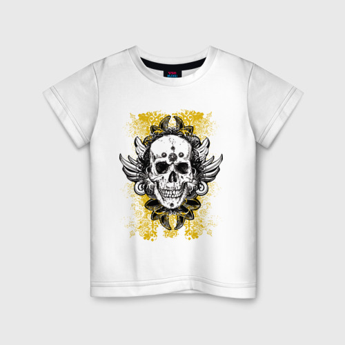 Детская футболка хлопок Grunge skulls