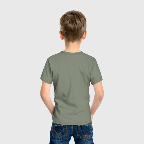 Детская футболка хлопок Охотник, цвет авокадо - фото 4