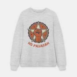 Мужской свитшот oversize без начеса хлопок No Pasaran