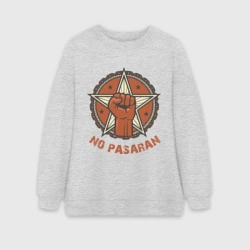 Женский свитшот oversize без начеса хлопок No Pasaran