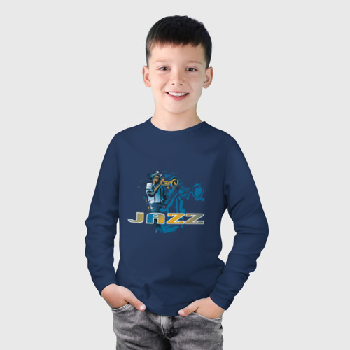 Детский лонгслив хлопок с принтом Jazz (2), фото на моделе #1