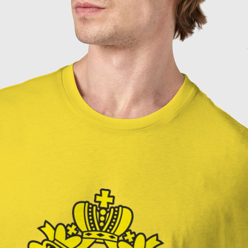 Мужская футболка хлопок Пограничники, цвет желтый - фото 6