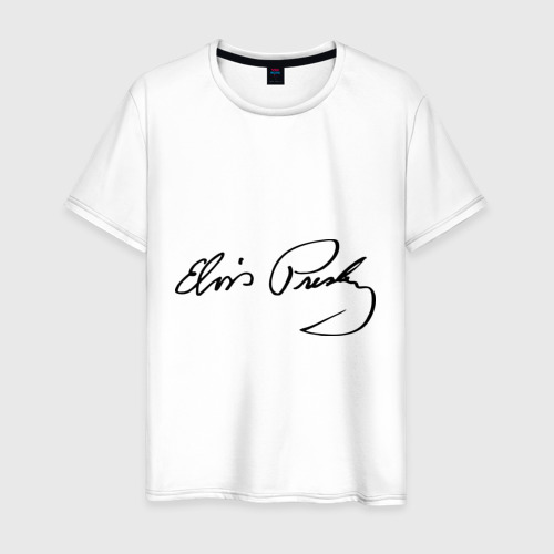 Мужская футболка хлопок Автограф Элвиса Пресли