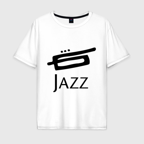 Мужская футболка из хлопка оверсайз с принтом Jazz 3, вид спереди №1